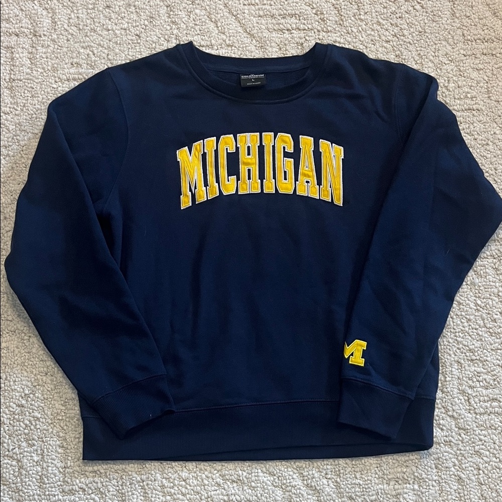 Michigan wolverines football college crewneck sweatshirt Large